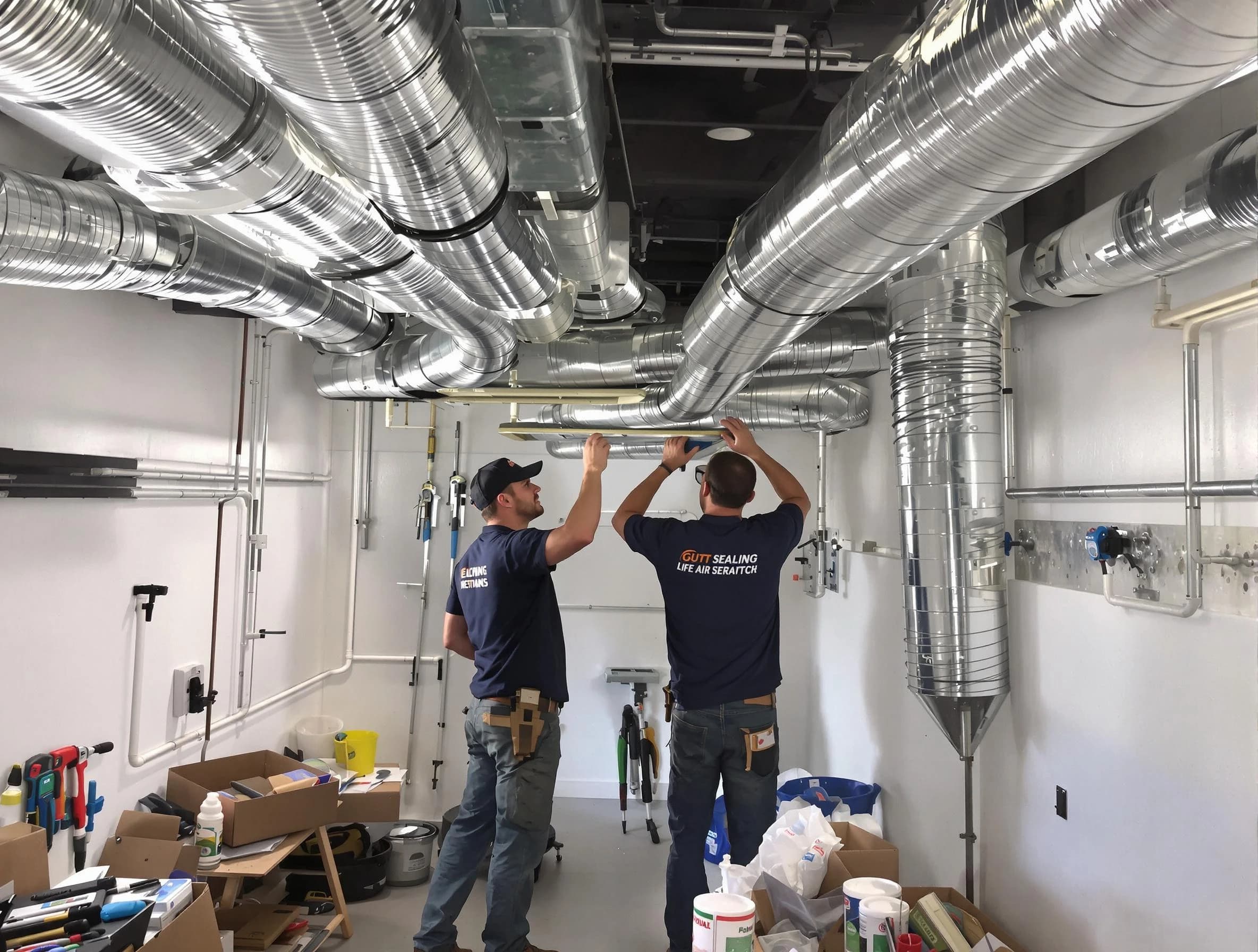 Coopertown Air Duct Cleaning technician applying professional duct sealing solutions in Coopertown