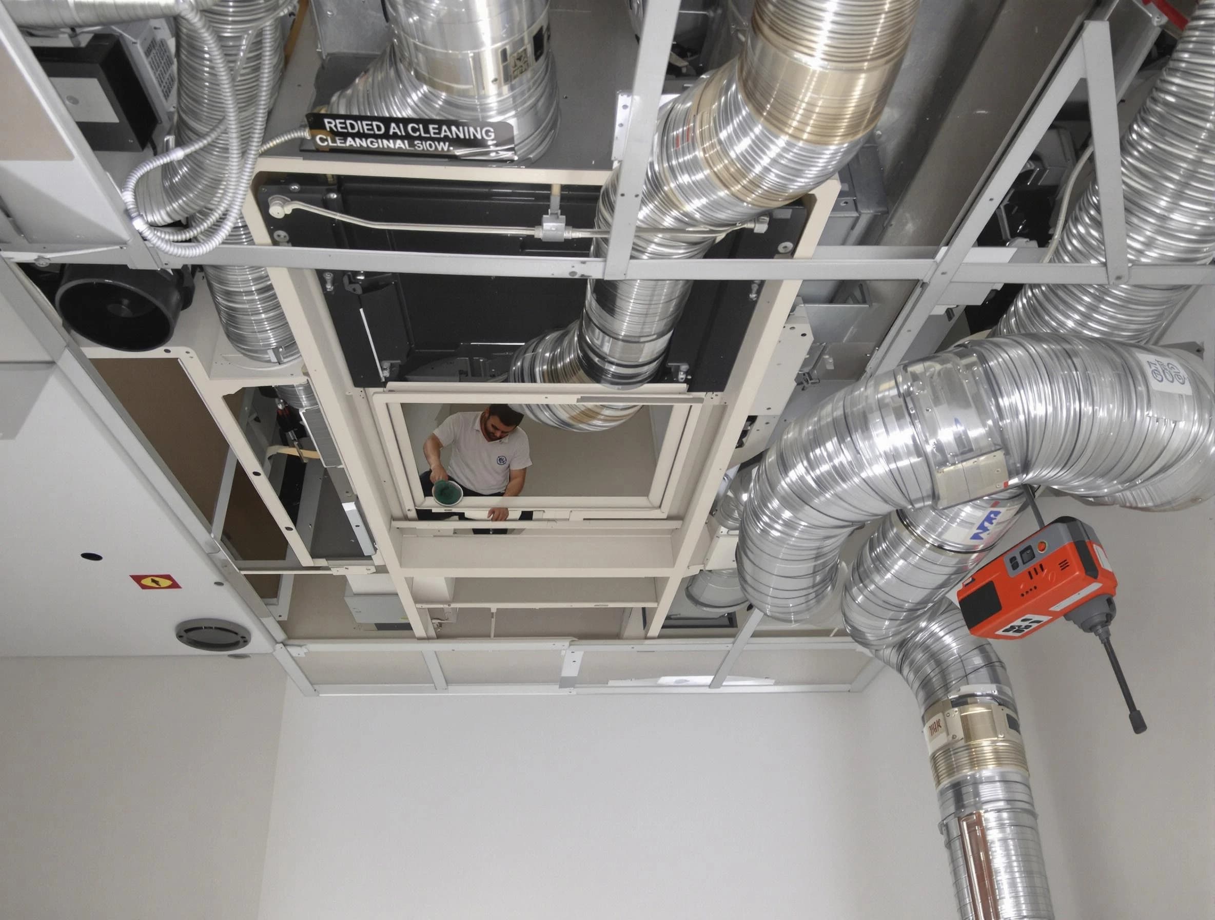 Coopertown Air Duct Cleaning technician performing detailed central duct system cleaning in Coopertown