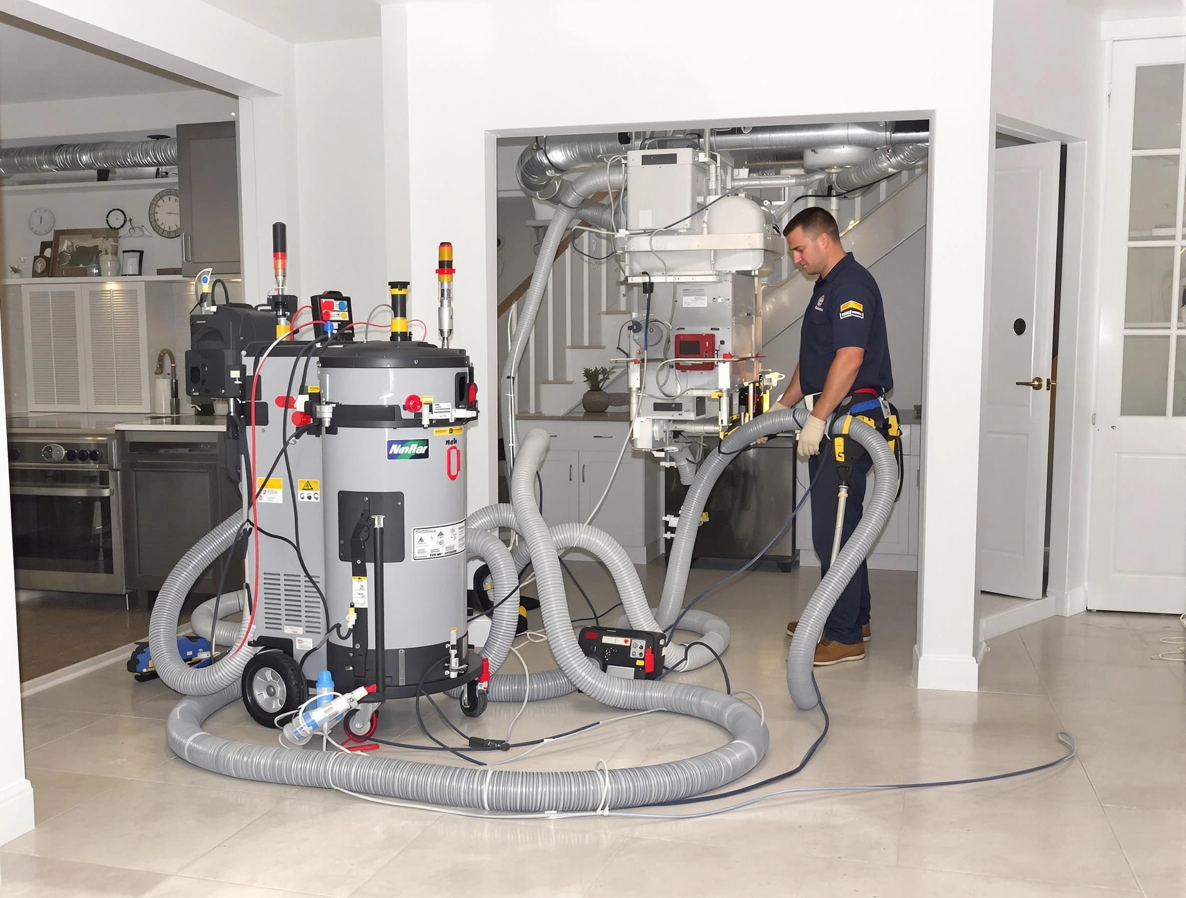 Coopertown Air Duct Cleaning technician operating negative pressure cleaning equipment for thorough duct maintenance in Coopertown