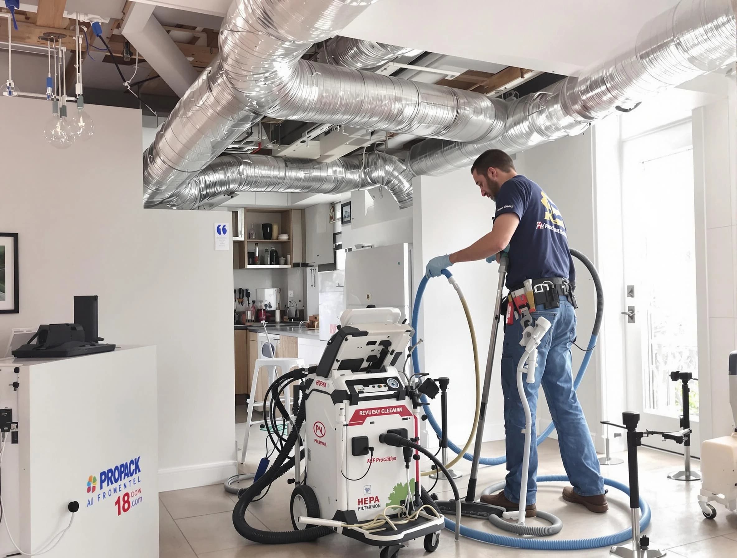 Coopertown Air Duct Cleaning technician performing advanced pure duct cleaning with specialized equipment in Coopertown