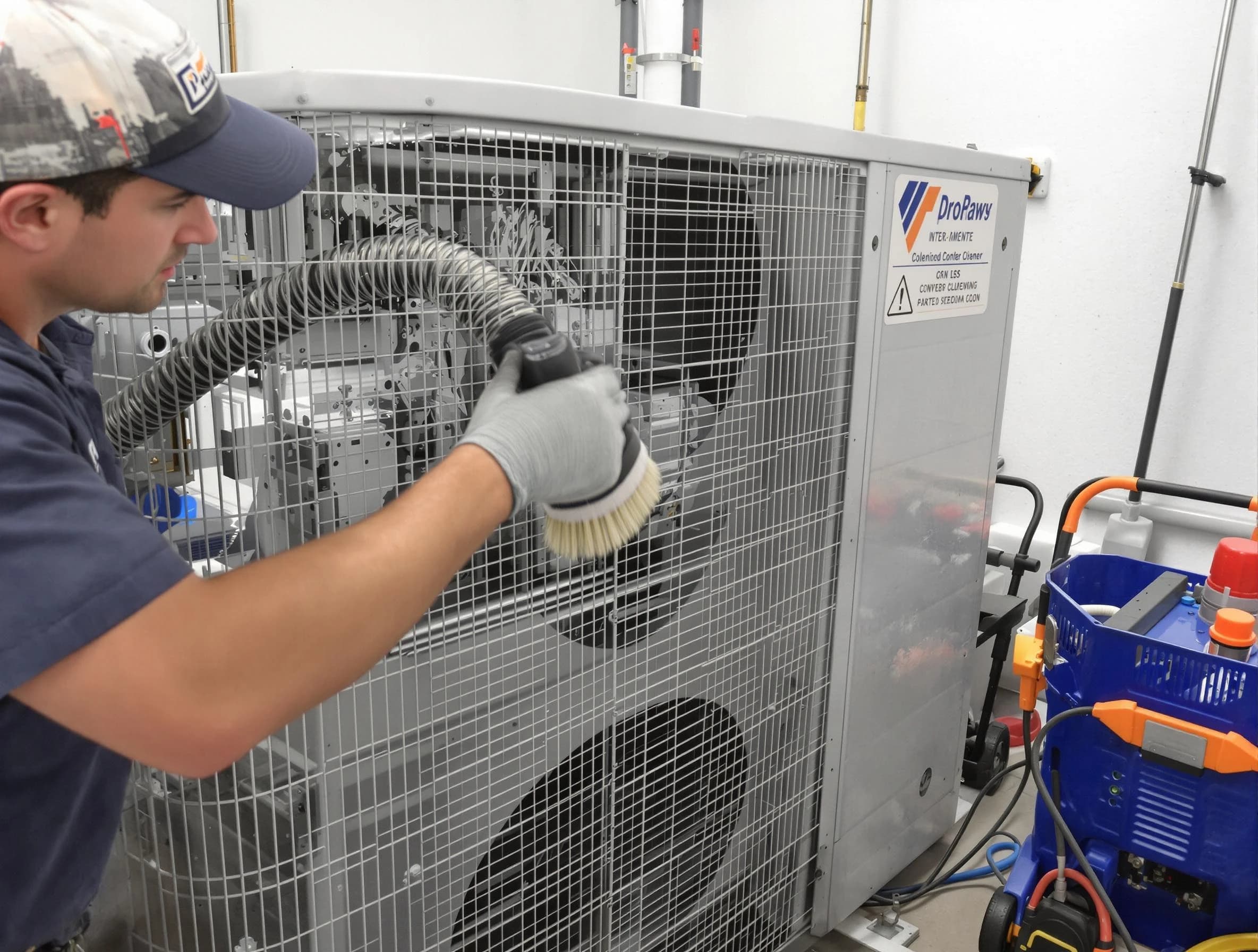 Coopertown Air Duct Cleaning specialist performing precision AC coil cleaning for improved system performance in Coopertown