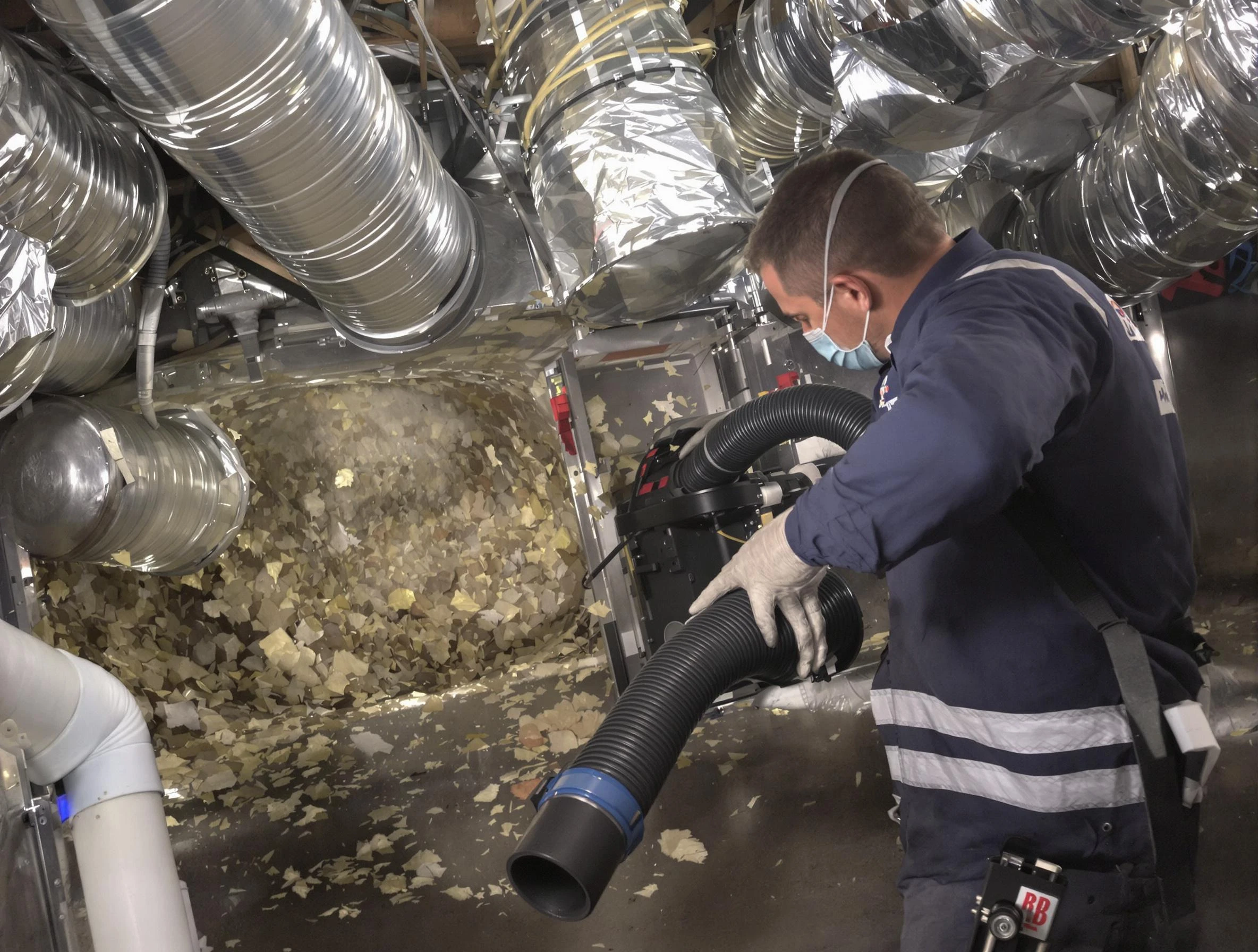 Coopertown Air Duct Cleaning specialist operating negative pressure cleaning equipment for thorough duct maintenance in Coopertown