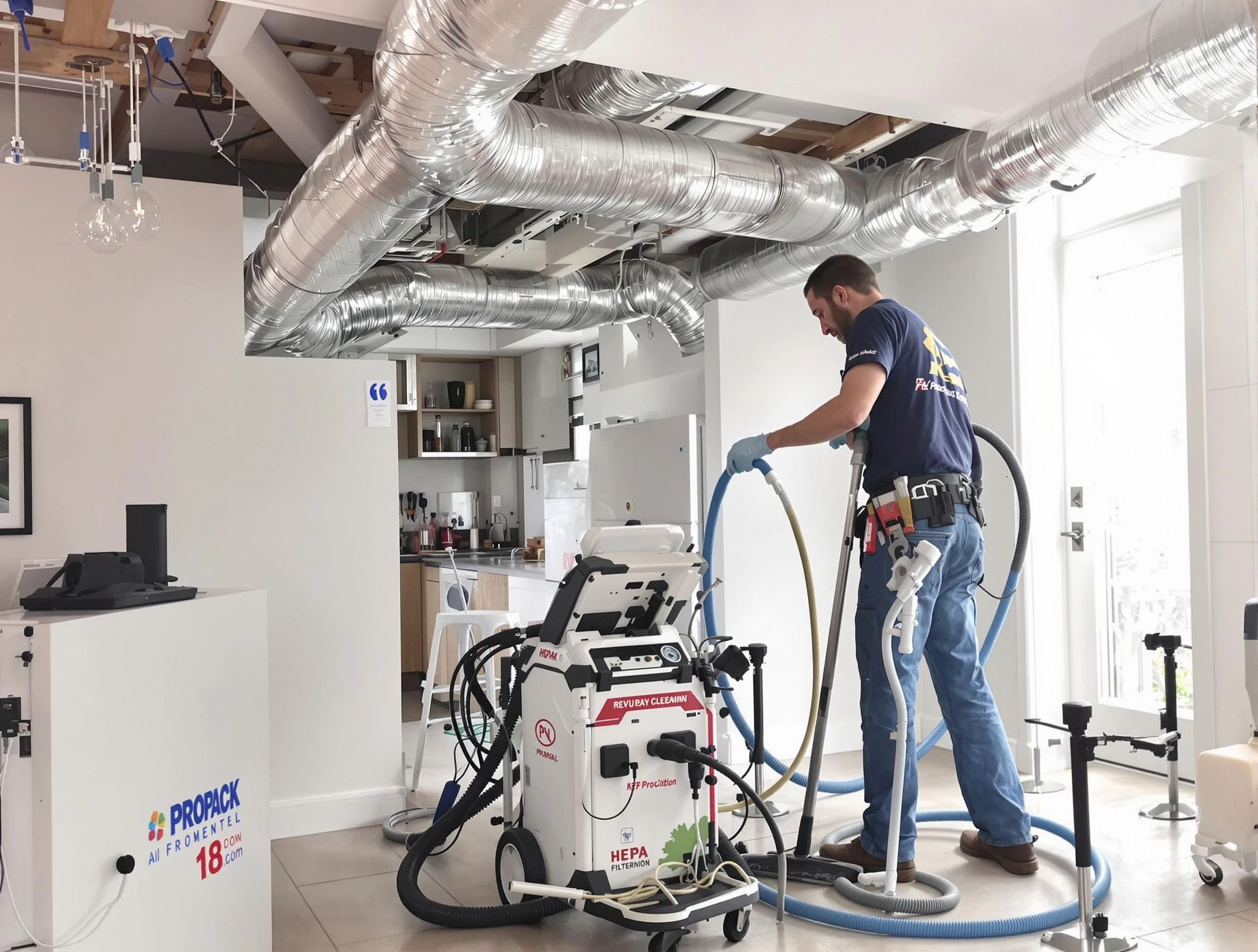 Coopertown Air Duct Cleaning technician performing advanced pure duct cleaning with specialized equipment in Coopertown